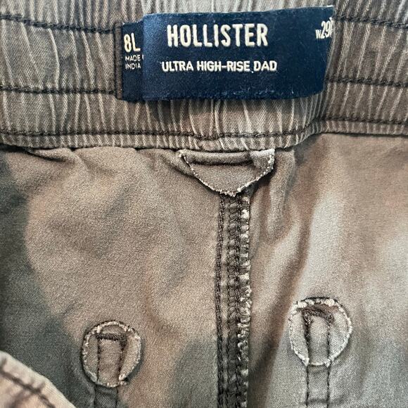 Hollister Womens Ultra High-Rise Dad Y2K Gray Utility Cargo Pants | Sz 8/29 LONG - Picture 7 of 8